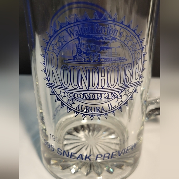 Glass Beer Mug With Handle 1995 Aurora Historical Society - Picture 4 of 8